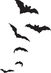 コウモリの群れ（swarm of bats）(eps)