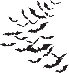 コウモリの群れ（swarm of bats）(eps)