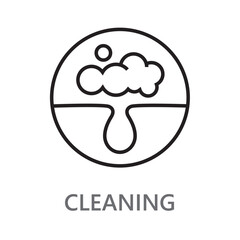 cleaning. skin care icon. cleaning and cleansing line icon vector illustration.