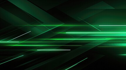 Fototapeta na wymiar Green laser light abstract background