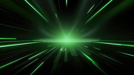 Green laser light abstract background