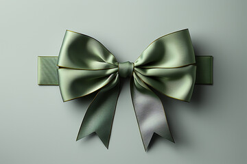 Elegant green bowtie. Christmas, New Year, Wedding, anniversary, arrangement, celebration, entertainment, party accessory. 
