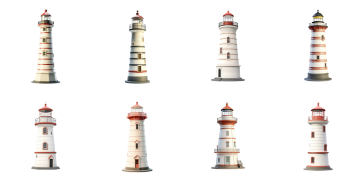 set collection lighthouse Artificial Intelligence Generative