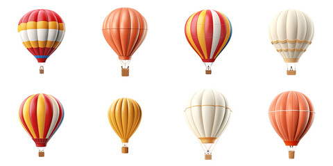 Obraz premium set collection air balloon Artificial Intelligence Generative