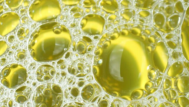 Analyze the chemical composition of yellow urine up close. Observe the unique crystalline structures and pigment concentrations in this macro video. Renal system and urologist concept. 4K HDR.
