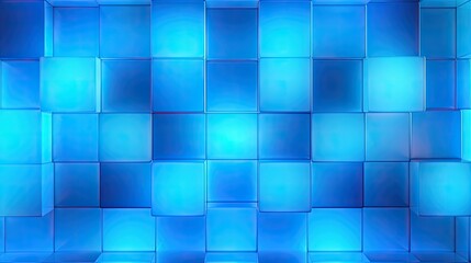 A background with neon blue squares arranged in a repeating pattern with a gradient effect from light to dark