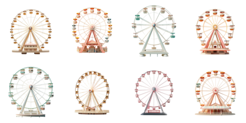 set collection Ferris wheel Artificial Intelligence Generative
