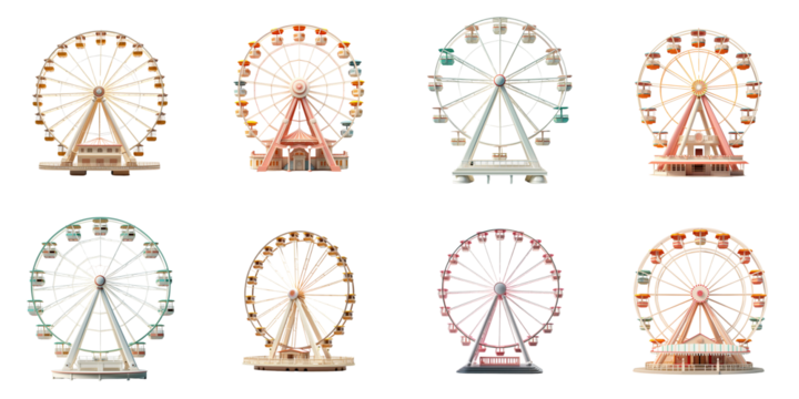 set collection Ferris wheel Artificial Intelligence Generative
