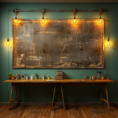 three_chalkboards_against_a_concrete_wall_realistic_dist
