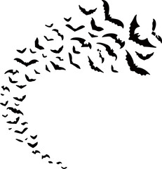 コウモリの群れ（swarm of bats）(PNG)