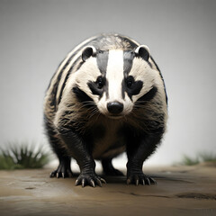 Obraz premium Minimalist Badger