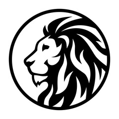 Lion Head black color vector