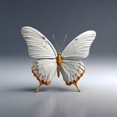 Obraz premium minimalist White Butterfly