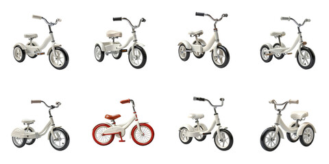 set collection 3 wheel bicycle Artificial Intelligence Generative