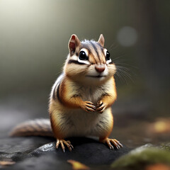 Obraz premium Minimalist Chipmunk