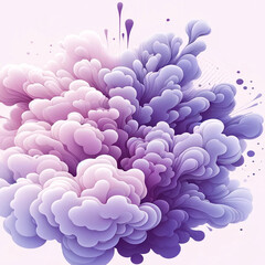 illustration of a blooming smoke effect for a purplish and pinkish feel background