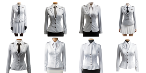 set collection traditional flight attendant dress Artificial Intelligence Generative
