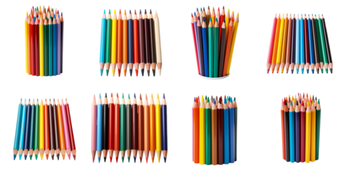set collection colored pencils Artificial Intelligence Generative
