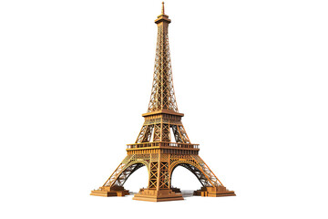 The Eiffel Tower is isolated on a Transparent background. Generative AI