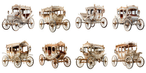 set collection horse drawn carriage Artificial Intelligence Generative