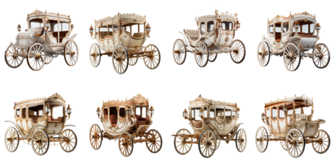 set collection horse drawn carriage Artificial Intelligence Generative