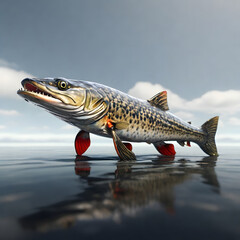 Minimalist Pike Fish