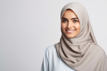 Photo of a beautiful young muslim woman smiling