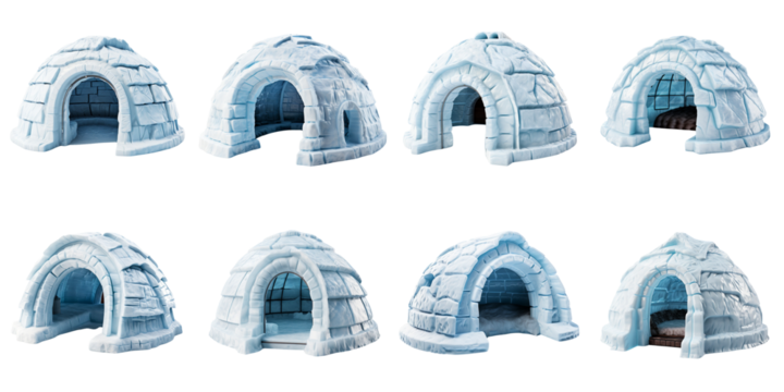 set collection igloo Artificial Intelligence Generative - Powered by Adobe