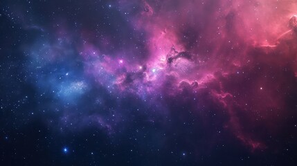 Obraz premium Nebula and stars in deep space, mysterious universe, 3D rendering