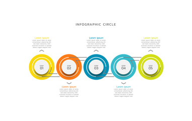 Naklejka na ściany i meble Infographics business colorful elements design