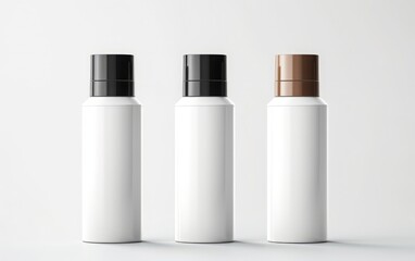 In a 3D illustration, a cosmetic bottle, specifically designed for creams, is isolated against a plain white background.