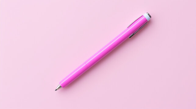 color pen on pink background. back to school. education concept background design