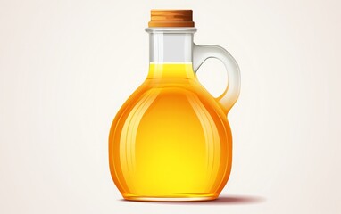 An oil container devoid of content, set against a plain white background, rendered in a flat vector style.