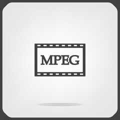 Film symbol, video frame, vector illustration on a light background.