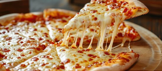 Obraz na płótnie Canvas Cheesy pizza