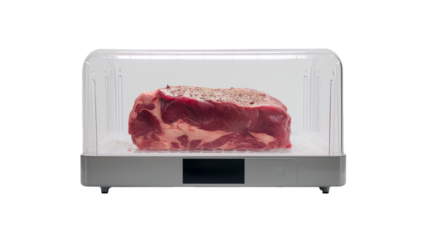 artificial lab grown meat in incubator