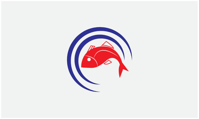 Bass Fish Logo, Unique and fresh bass fish jumping out of the water logo design.