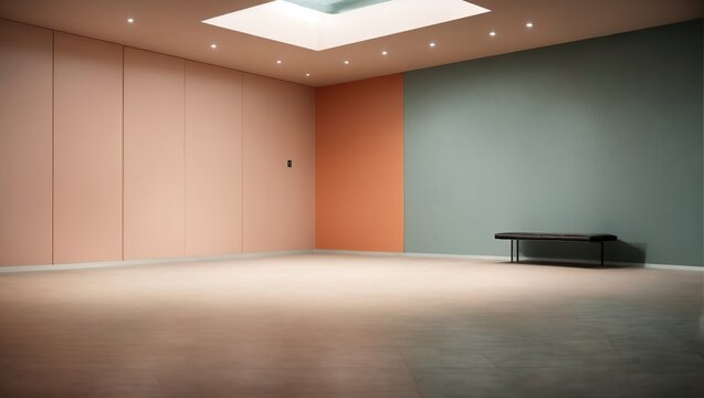  Modern empty room and wall texture background