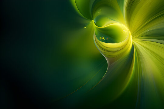 green background and glowing yellow flower
