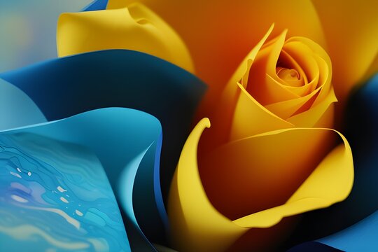 background yellow and blue flowers