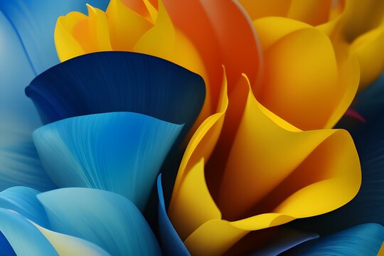 yellow and blue flower