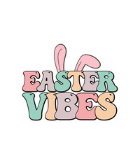 Retro Easter  Vibes T-shirt Design
