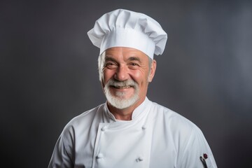 Photo a professional chef smiling with isolated background