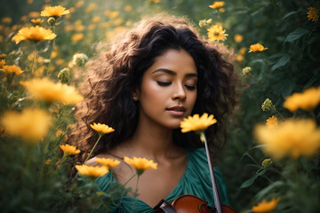 A light breeze carried the sweet scent of blooming wildflowers, and the distant calls of crickets added a natural percussion to the ethereal soundtrack of her evening. The melody wrapped around her li