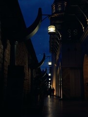 historic themed lamplad street