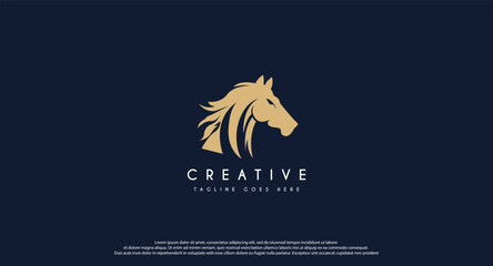 Beauty Horse Ranch Stable Stallion Logo design