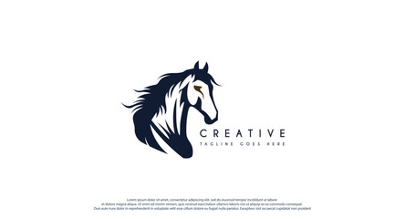 Beauty Horse Ranch Stable Stallion Logo design