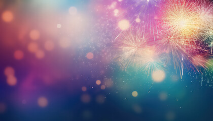 Fireworks in the night sky , happy holi indian concept