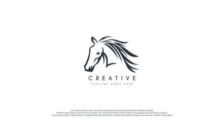 Beauty Horse Ranch Stable Stallion Logo design