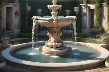 イタリア風噴水の泉